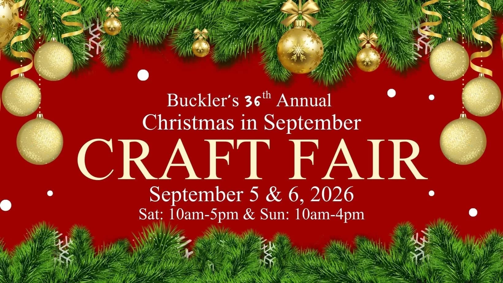 36th Annual Christmas in September Craft Fair
